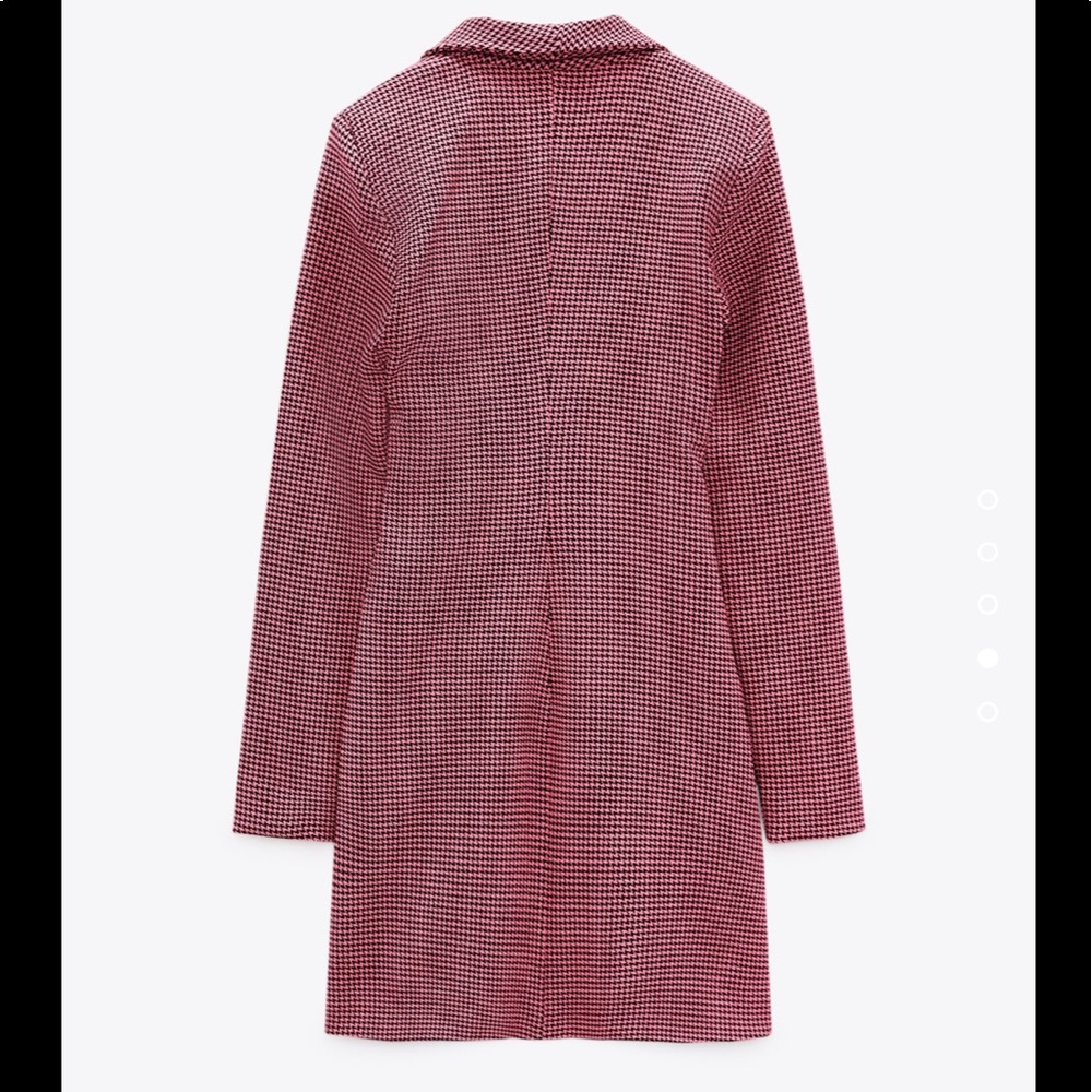 ZARA | Pink Houndstooth Blazer Dress - Picture 5 of 6